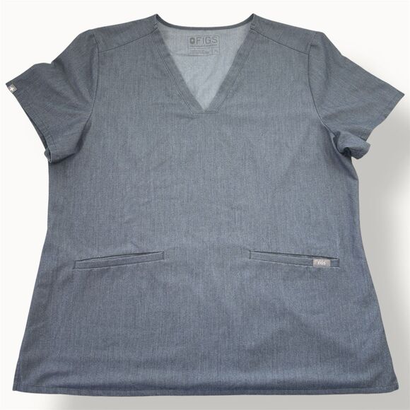Figs Scrub Top Casma Three Pocket Scrub Shirt Women's Xl - Graphite - Picture 4 of 7